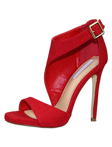 Attrayantes sandales unicolore avec boucle à bout ouvert