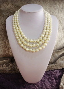 Collier de mariée blanc art déco/rétro
