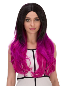 Halloween cheveux perruques perruques synthétiques longs bouclés Ombre