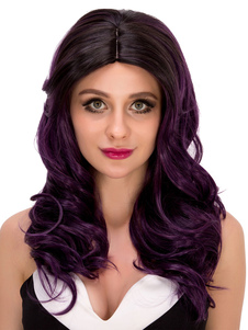 Bouclés Halloween Perruques perruques synthétiques multicouches Ombre féminine cheveux longs