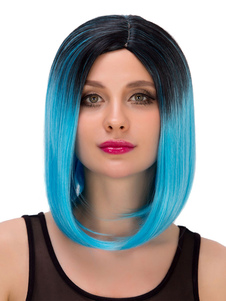 Halloween Short perruques Straight Boycuts deux Pierre Centre se séparer des perruques de cheveux sy