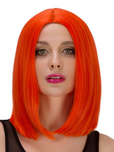 Straight Boycuts Center Halloween Perruques courtes féminines se séparer des perruques de cheveux en