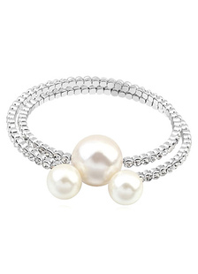 Bracelet de mariée Cristal blanc argenté