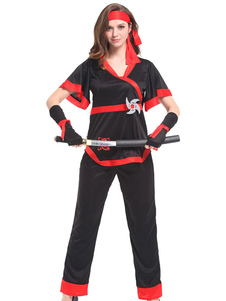 Ninja Costume Halloween Ninja rouge Costume costume femmes 4 pièces Set