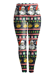 Caleçon de qualité pour femme casual en rayonne noir impression