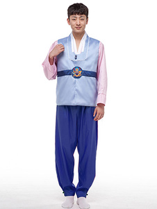 Costume coréen Hanbok Holloween Costume costume minorité coréenne traditionnelle vêtements Top homme