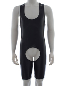 Vêtement de zentai noir Collants en lycra