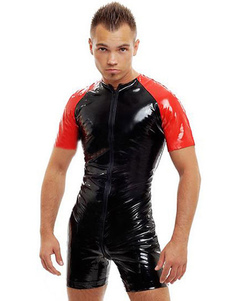 Vêtement de zentai noir Collants en PU