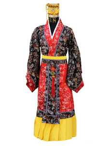 Empereur chinois Halloween Costume Tang costume Costume Couronne Hanfu Dragon Robe ensemble pour hom