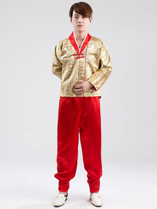 Satin haut et lâche Jeans/Pantalons Halloween Costume coréen déguisements traditionnels masculine