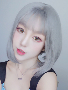 Perruque lolita gris claire