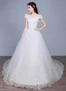 Robe de mariée princesse hors la dentelle dos nu épaule Sequins une dentelle de ligne vers le haut d