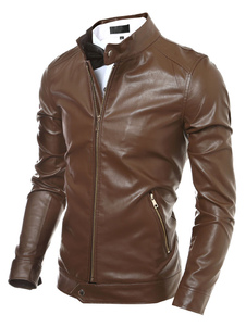 Veste homme en PU col montant