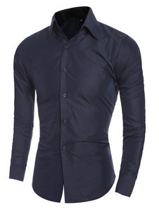 Chemise homme en coton manches longues