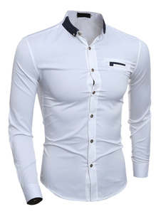Chemise homme en coton manches longues