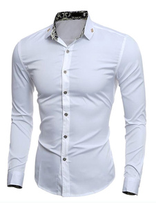 Chemise en coton mélangé manches longues