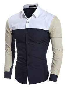 Chemise en coton mélangé manches longues