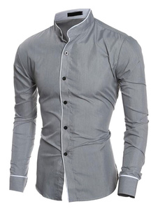Chemise homme en coton mélangé manches longues