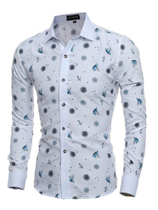 Chemise homme en coton mélangé manches longues
