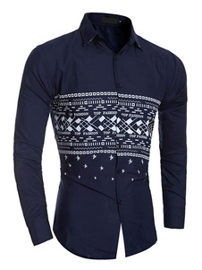 Chemise en coton mélangé manches longues