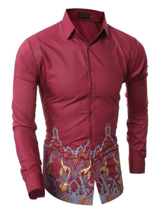 Chemise en coton mélangé manches longues