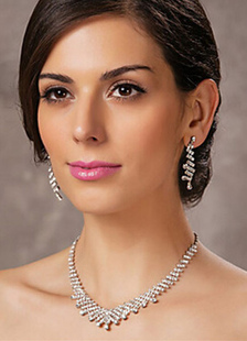 Ensemblede bijoux de mariage rhinestone