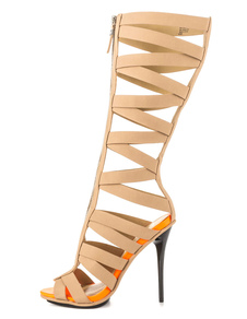 Sandales adorables gladiateur en PU à talons aigus