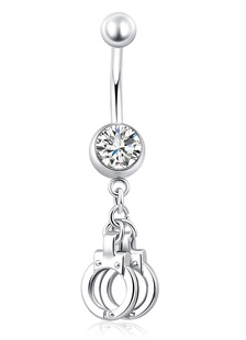 Anneaux de sexy ventre pendre nombril anneaux blanc fleur cuivre bijoux de piercing
