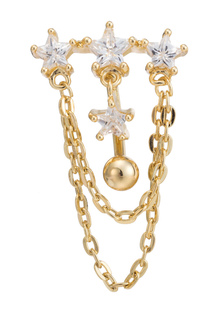 Nombril anneaux motif étoiles Chic blanc de piercing bijoux pour femmes