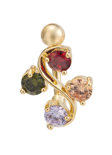 Nombril anneaux Piercing bijoux de nombril glamour or pétale