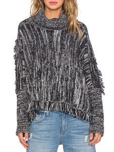 Charmant pull pour femme casual gris unicolore avec tricot surdimensionné manches longues