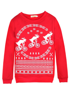 Sweater activewear en coton imprimé animal imprimé fleuri surdimensionné col rond manches casaque