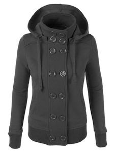 Pull sportwear en acétate de cellulose unicolore avec poches ouverture avant col montant manches cas