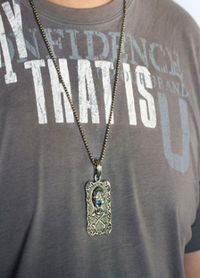 Collier homme bronzé