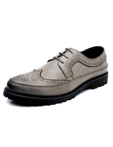 Populaires chaussures homme en PU conception antique avec lacets