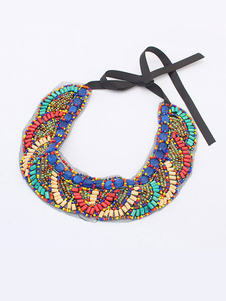 Délicat collier en résine style éthnique