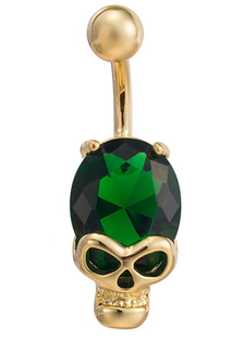 Anneaux de bouton de ventre crâne modèle corps Piercing bijoux féminin de cuivre