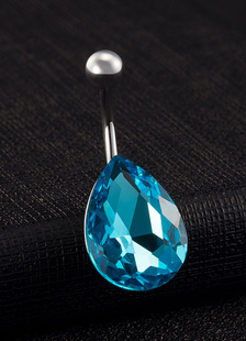 Nombril anneaux cuivre bijoux de piercing bleu