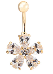 Nombril anneaux blanc fleur cuivre modèle corps bijoux Piercing