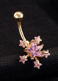 Nombril anneaux bijoux de nombril charme féminin de flocon de neige Noël