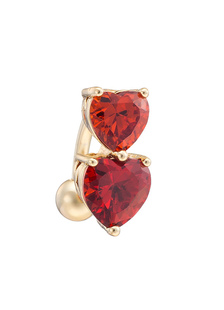 Anneaux nombril Double coeur charme nombril bijoux féminin Piercing