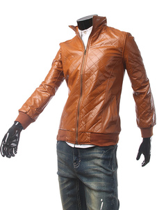 Veste homme en PU col roulé