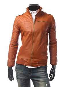 Veste homme en PU col montant