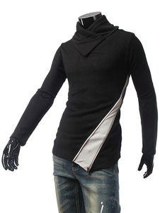 Pull homme en coton col roulé