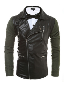 Veste homme en PU col à revers