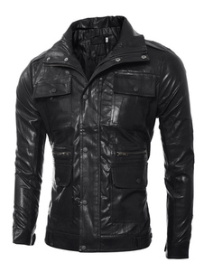 Veste homme en PU col à revers