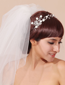 Voile 3 couches en tulle avec strass classique