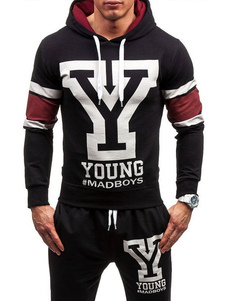 Sweat classique en coton mélangé imprimé lettres