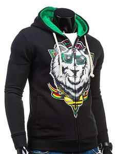 Sweat modeste en coton mélangé impression imprimé fleuri