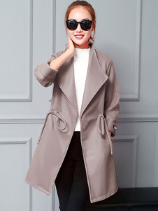 Magnétique manteau en acétate de cellulose unicolore avec poches ouverture avant col à revers